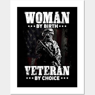 Women By Birth Veteran By Choice T Shirt, Veteran Shirts, Gifts Ideas For Veteran Day Posters and Art